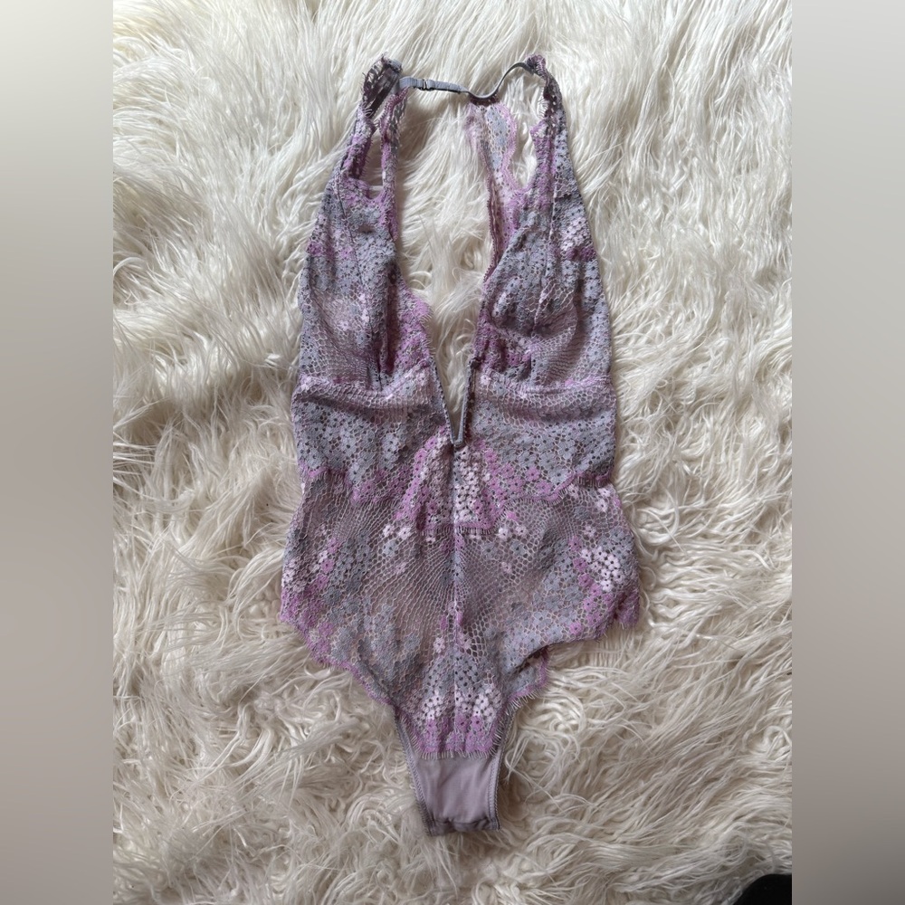 Victoria's Secret Purple Lace Bodysuit